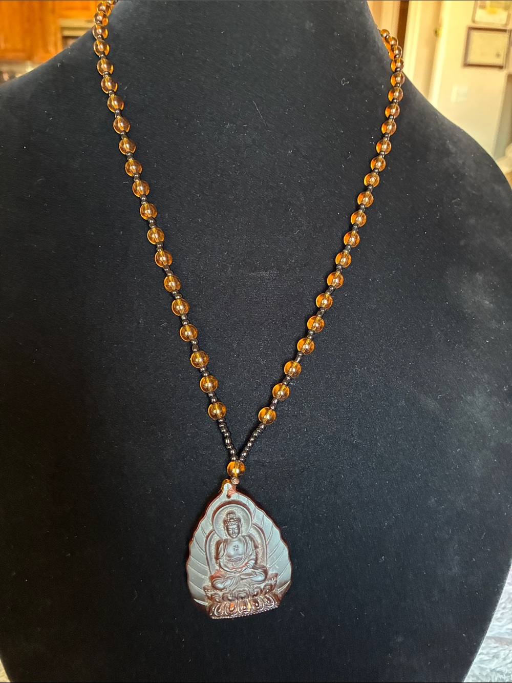 Amber Beaded Buddha
Necklace - Boho Spiritual
Jewelry
Beautiful handcrafted